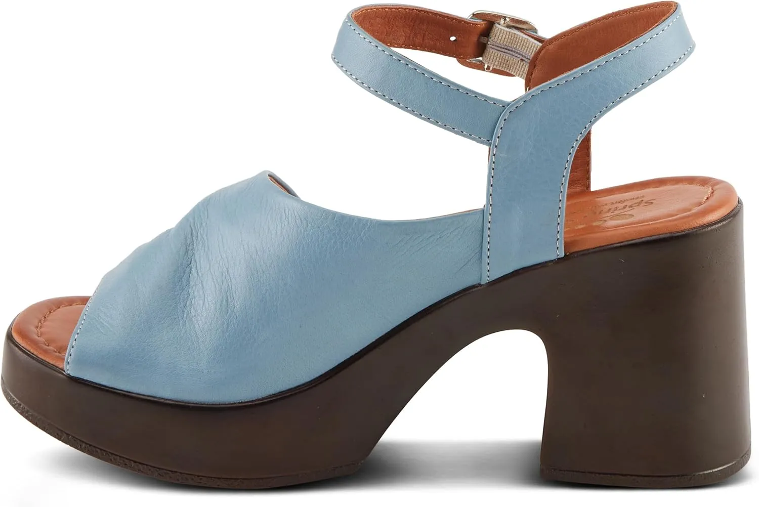 Spring Step CELLO Women's Block Heels with Asymmetrical Upper and Buttery Leather