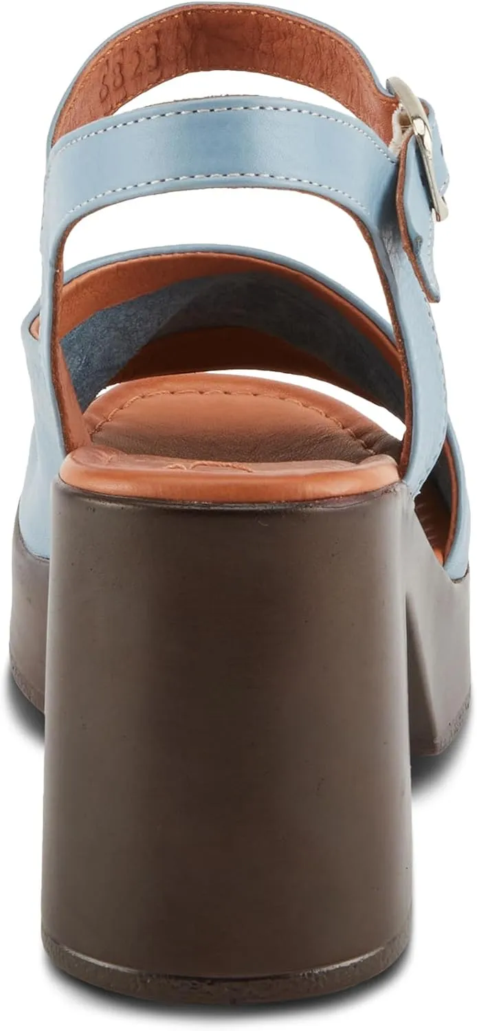 Spring Step CELLO Women's Block Heels with Asymmetrical Upper and Buttery Leather