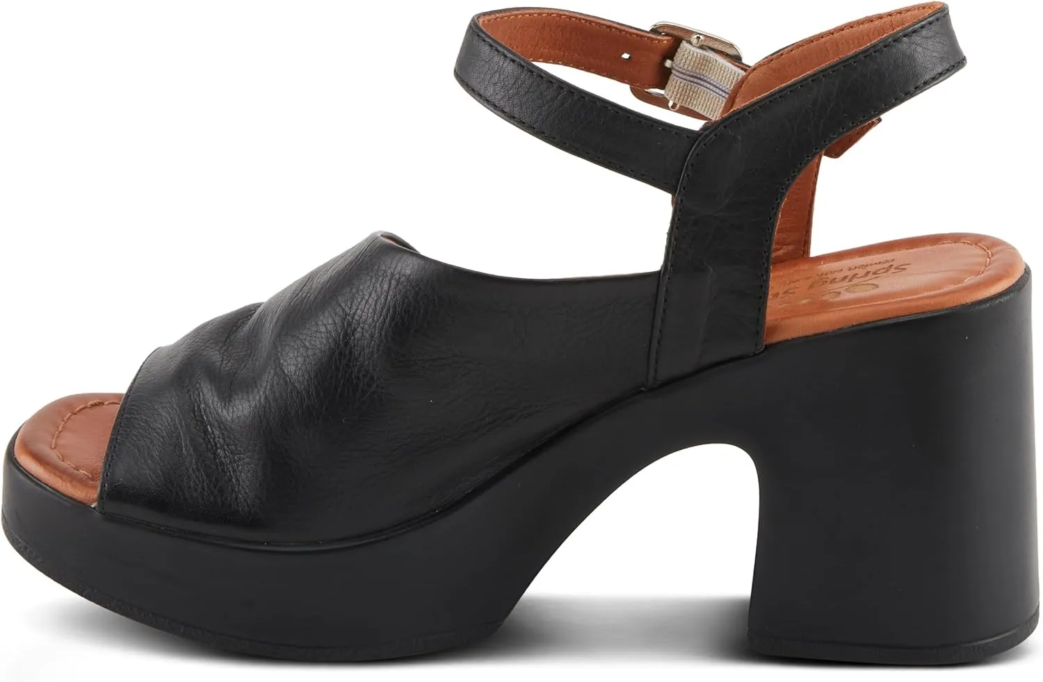 Spring Step CELLO Women's Block Heels with Asymmetrical Upper and Buttery Leather