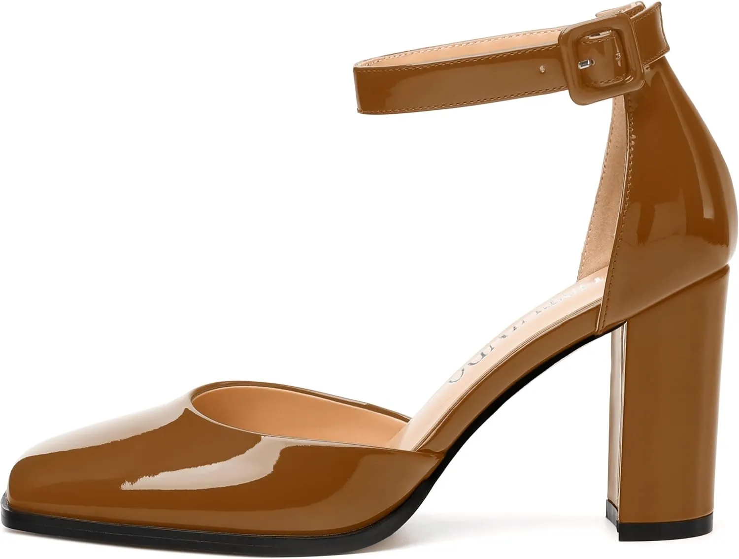 Square Toe Chunky Heels for Women, 3-Inch Block High Heels Women's Pumps for Wedding, Party, Dress Shoes