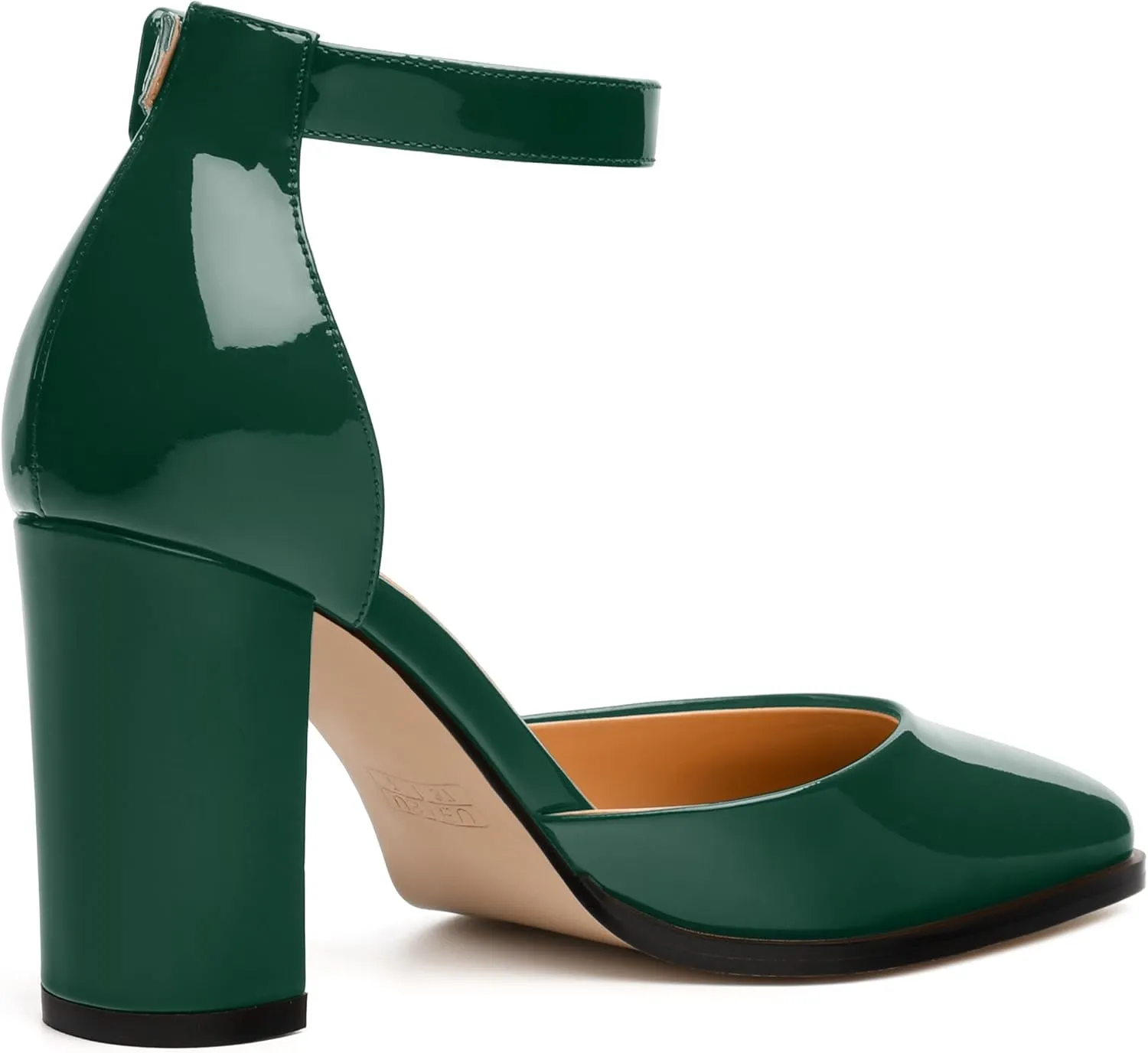 Square Toe Chunky Heels for Women, 3-Inch Block High Heels Women's Pumps for Wedding, Party, Dress Shoes