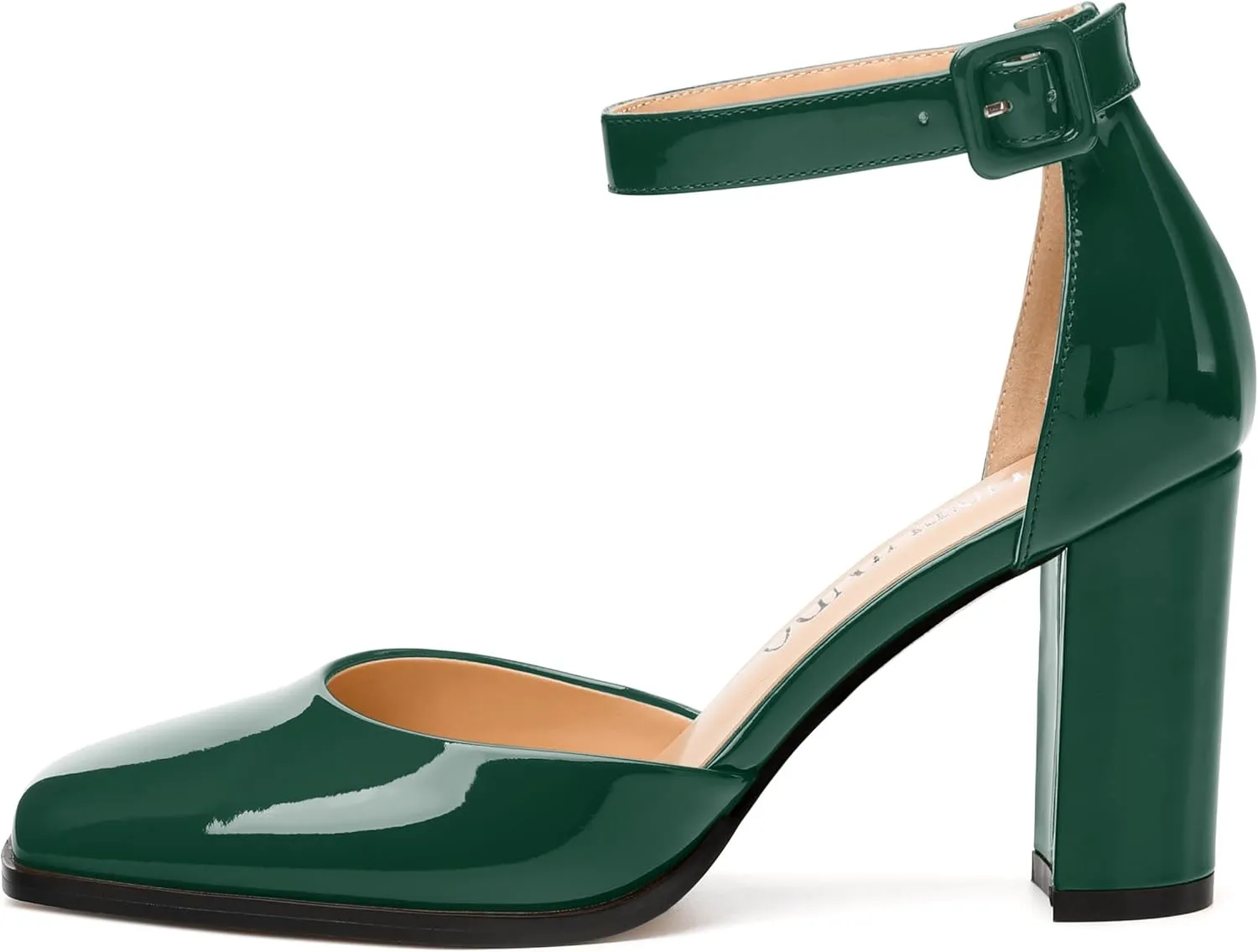 Square Toe Chunky Heels for Women, 3-Inch Block High Heels Women's Pumps for Wedding, Party, Dress Shoes