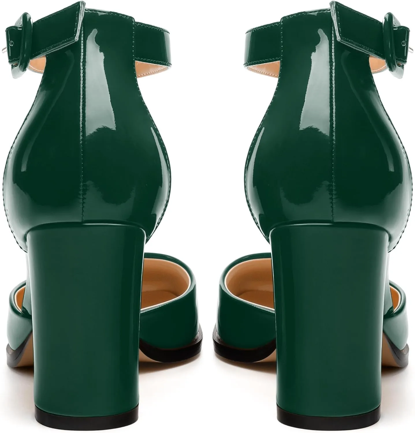 Square Toe Chunky Heels for Women, 3-Inch Block High Heels Women's Pumps for Wedding, Party, Dress Shoes