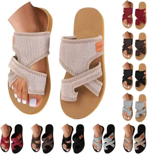 Summer Sandals for Women 2025 Extra Wide Beach Breathable Comfortable Mesh Hollow Slippers Slide Orthopedic Shoes