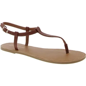 SUN STONE Womens Krisleyy Printed Thong Sandals Brown 7.5 Medium (B,M)
