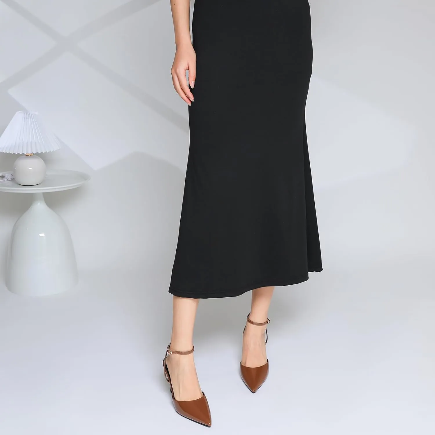 Susanny Heels for Women Stiletto Closed Pointed Toe Backless Dress Shoes High Heels Sexy Kitten Pumps Wedding Guest Party Dance Prom Dressy Comfort Shoes