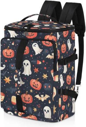 Tactical Sports Duffle Bag for Travel Waterproof Gym Bag with Shoe Compartment 48L Carry On Luggage for Men & Women 3-in-1 Durable Travel Luggage Cartoon Halloween Bats