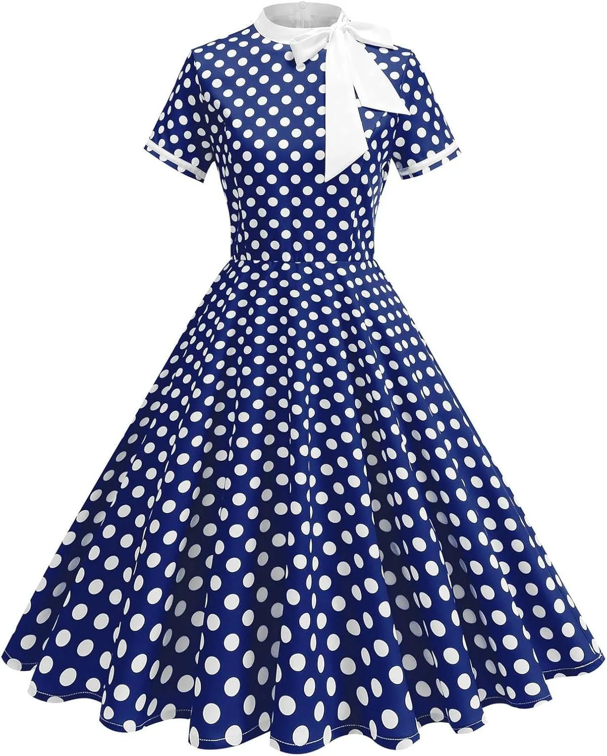 Tea Party Dress for Women 1950S 1960S Vintage Short Prom Summer Polka Dot Cocktail Swing Retro 50'S Style Dresses