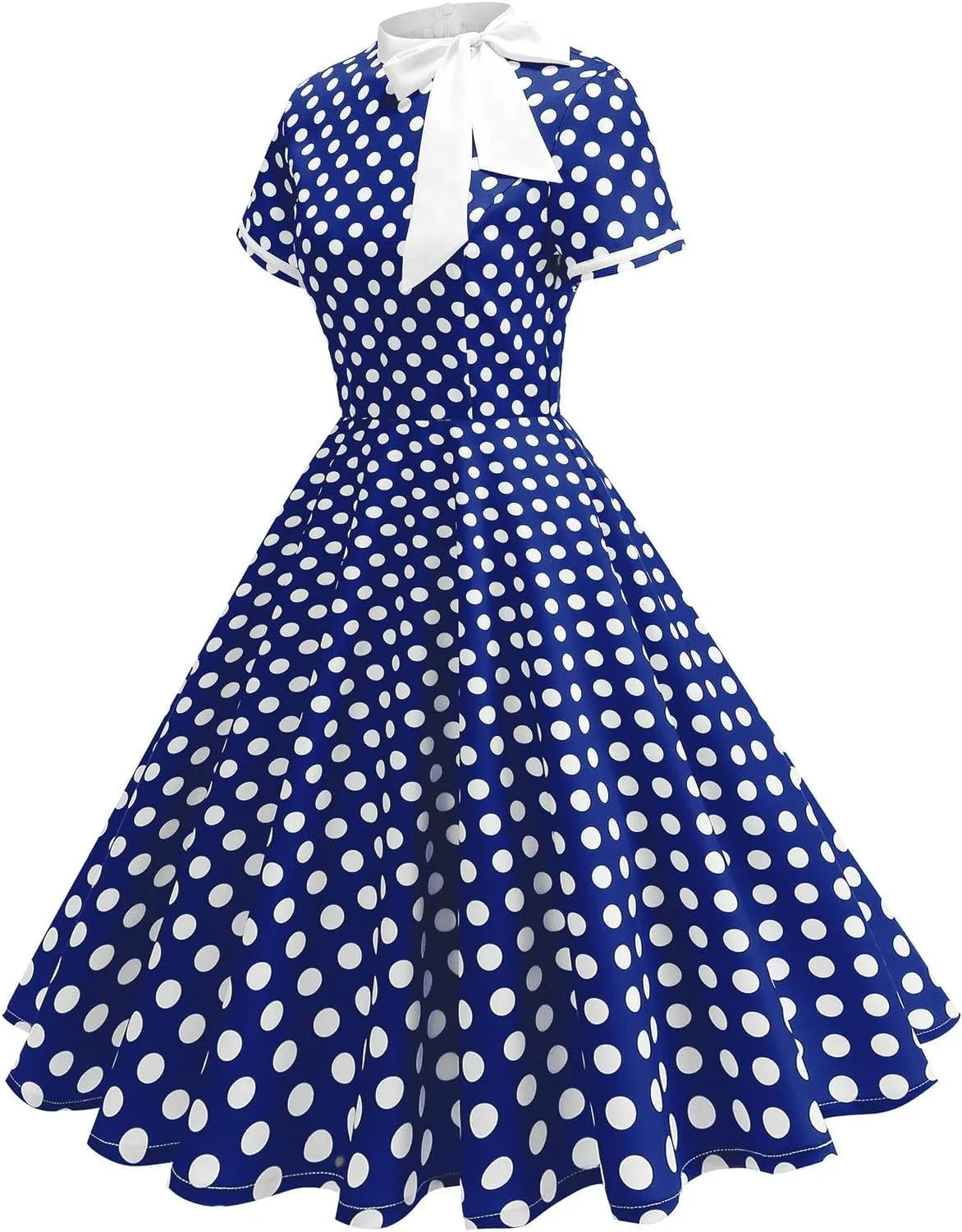 Tea Party Dress for Women 1950S 1960S Vintage Short Prom Summer Polka Dot Cocktail Swing Retro 50'S Style Dresses