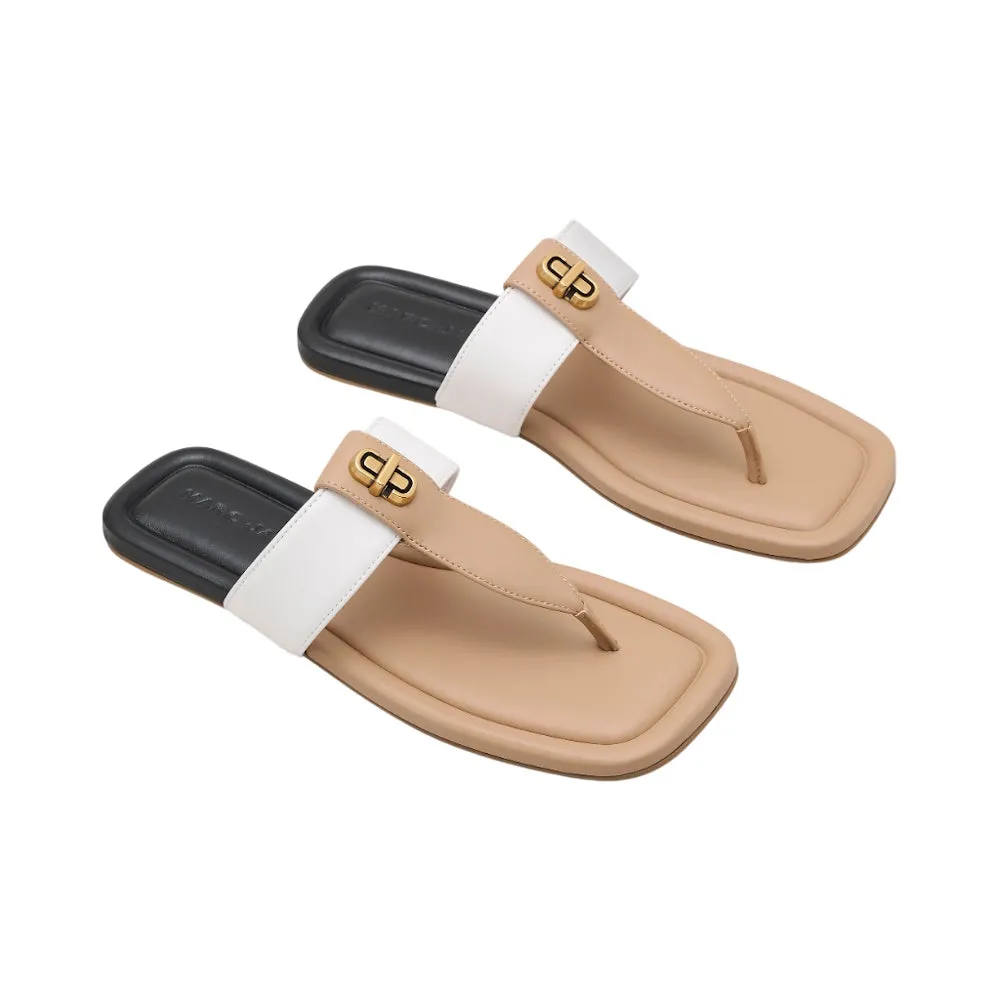 THE COLORBLOCK DUAL T-STRAP SANDAL