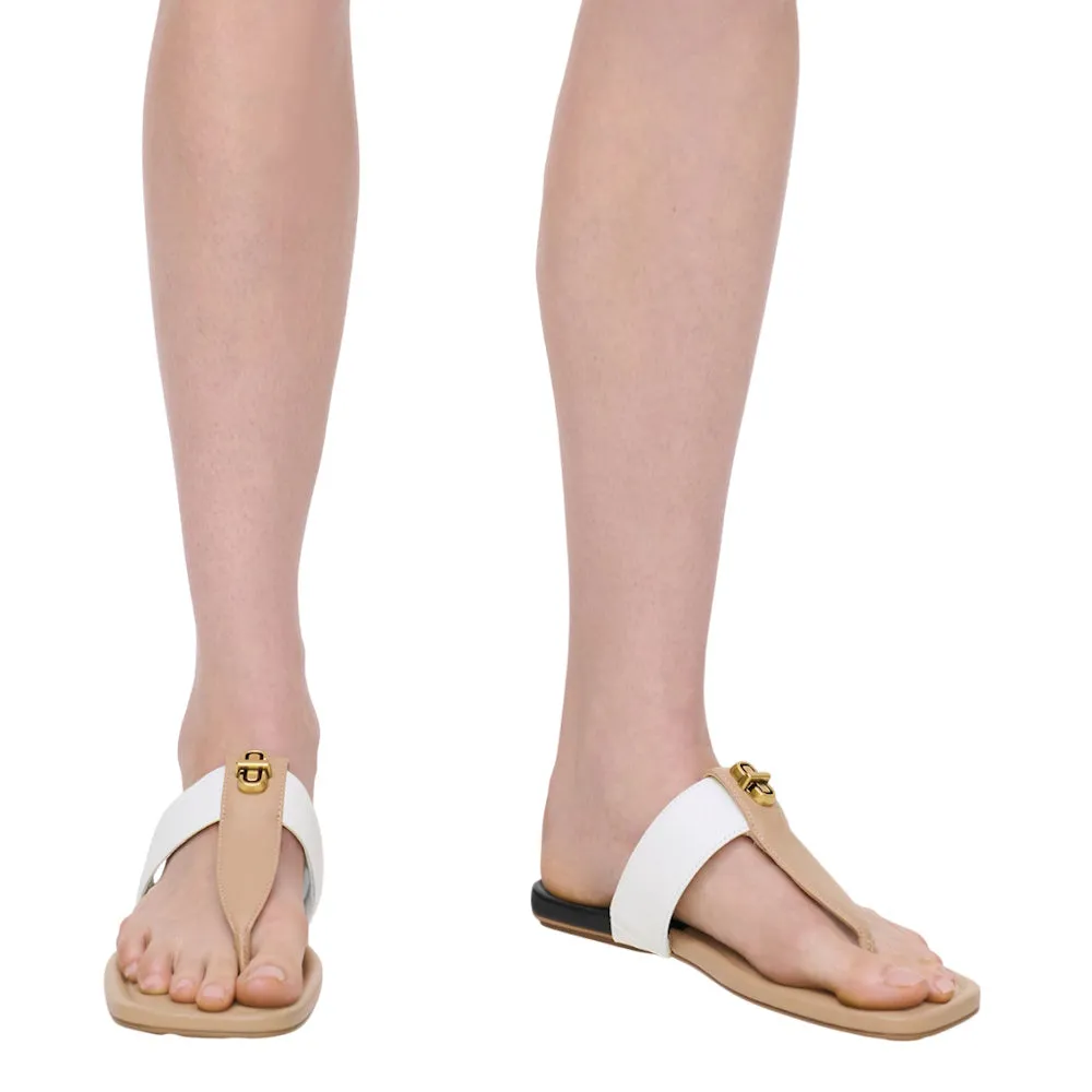 THE COLORBLOCK DUAL T-STRAP SANDAL