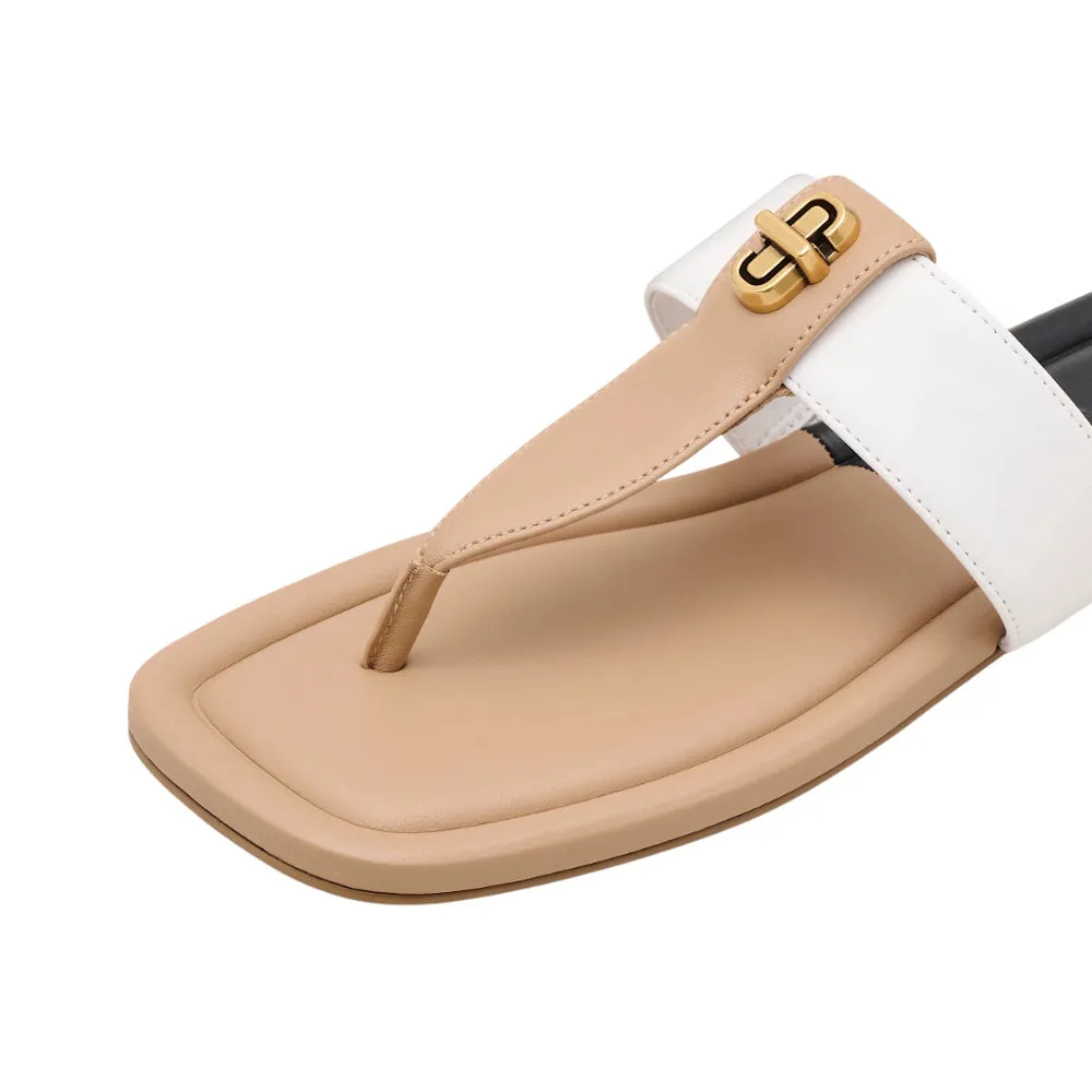THE COLORBLOCK DUAL T-STRAP SANDAL