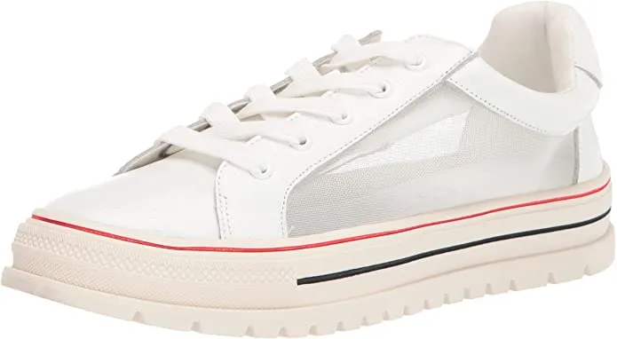 Toe White Trending sale Simpson Rounded Durable Mesh Jessica Tennis Casual Shoe Lace-Up Jayxe Sneaker