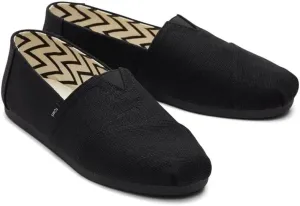TOMS Black on Black Heritage Canvas Mens Alpargata Espadrilles Size 45