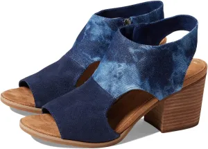 TOMS Womens Eliana Block Heel Open Toe Heels