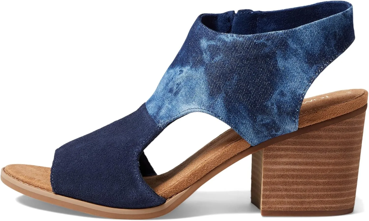 TOMS Womens Eliana Block Heel Open Toe Heels