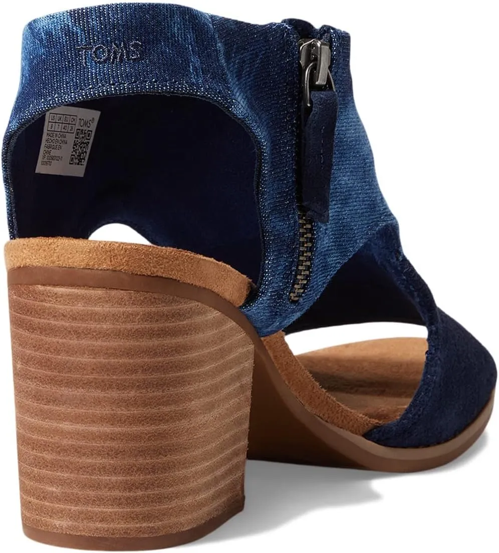 TOMS Womens Eliana Block Heel Open Toe Heels
