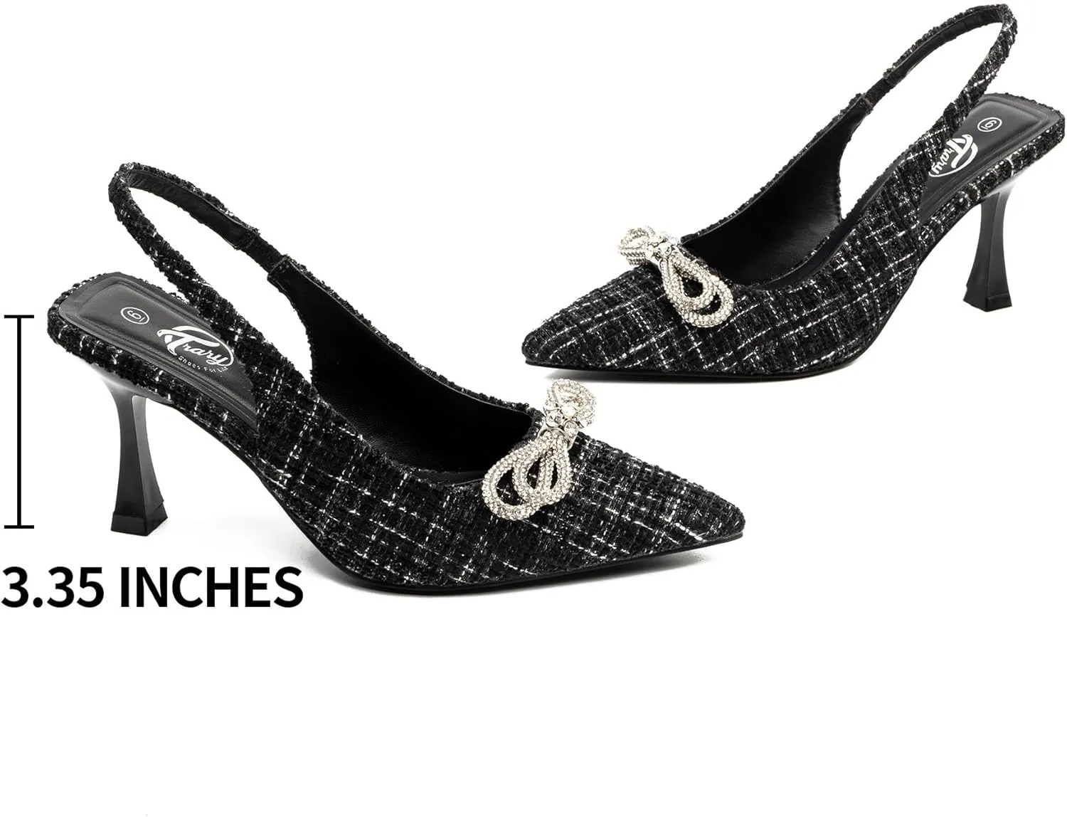 Trary Women's Pumps, Back Heels for Women Closed Toe, Pumps Shoes Women, Kitten Heels for Women, Womens Pumps 3 Inch Heel, Low Heel Womens Heels, Womens Dress Shoes, Short Stiletto Heels, Work Heels