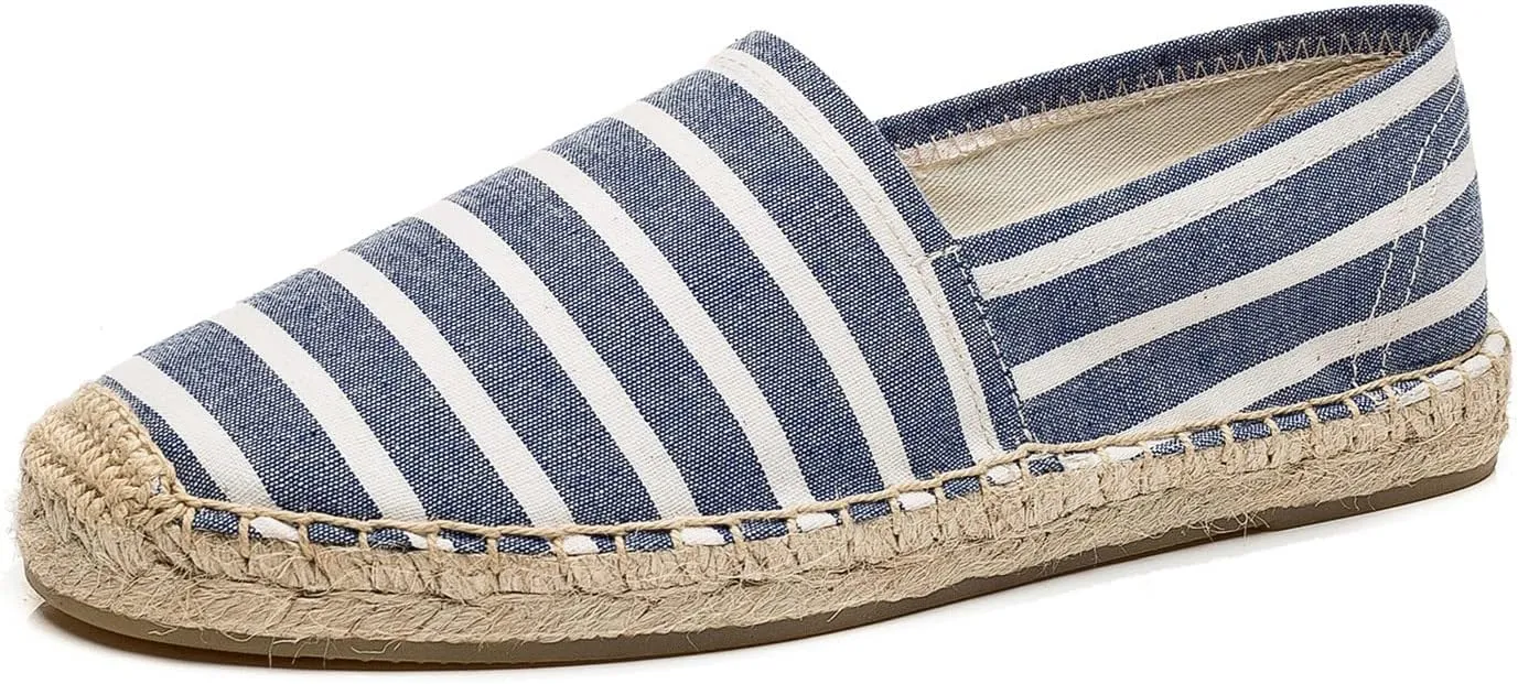 U-lite Women's Espadrilles Slip on Sneakers Womens Canvas Slip on Flats Fashion Canvas Sneakers for Women Loafers Casual Shoes