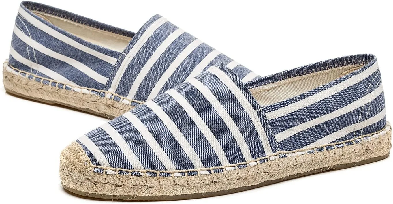 U-lite Women's Espadrilles Slip on Sneakers Womens Canvas Slip on Flats Fashion Canvas Sneakers for Women Loafers Casual Shoes