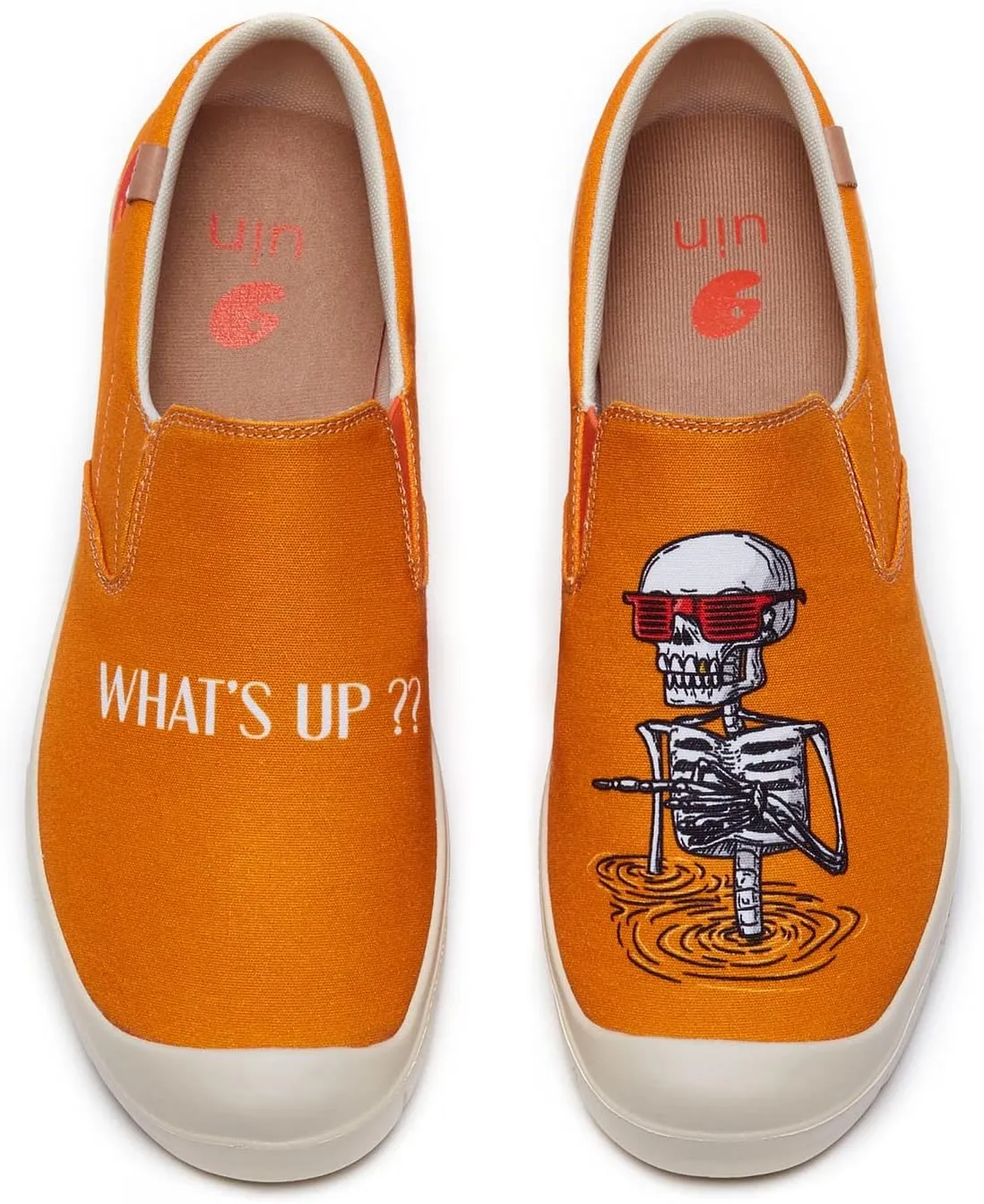 UIN Men's Fashion Sneakers Lightweight Walking Casual Slip Ons Comfortable Canvas Art Painted Travel Shoes Cadiz
