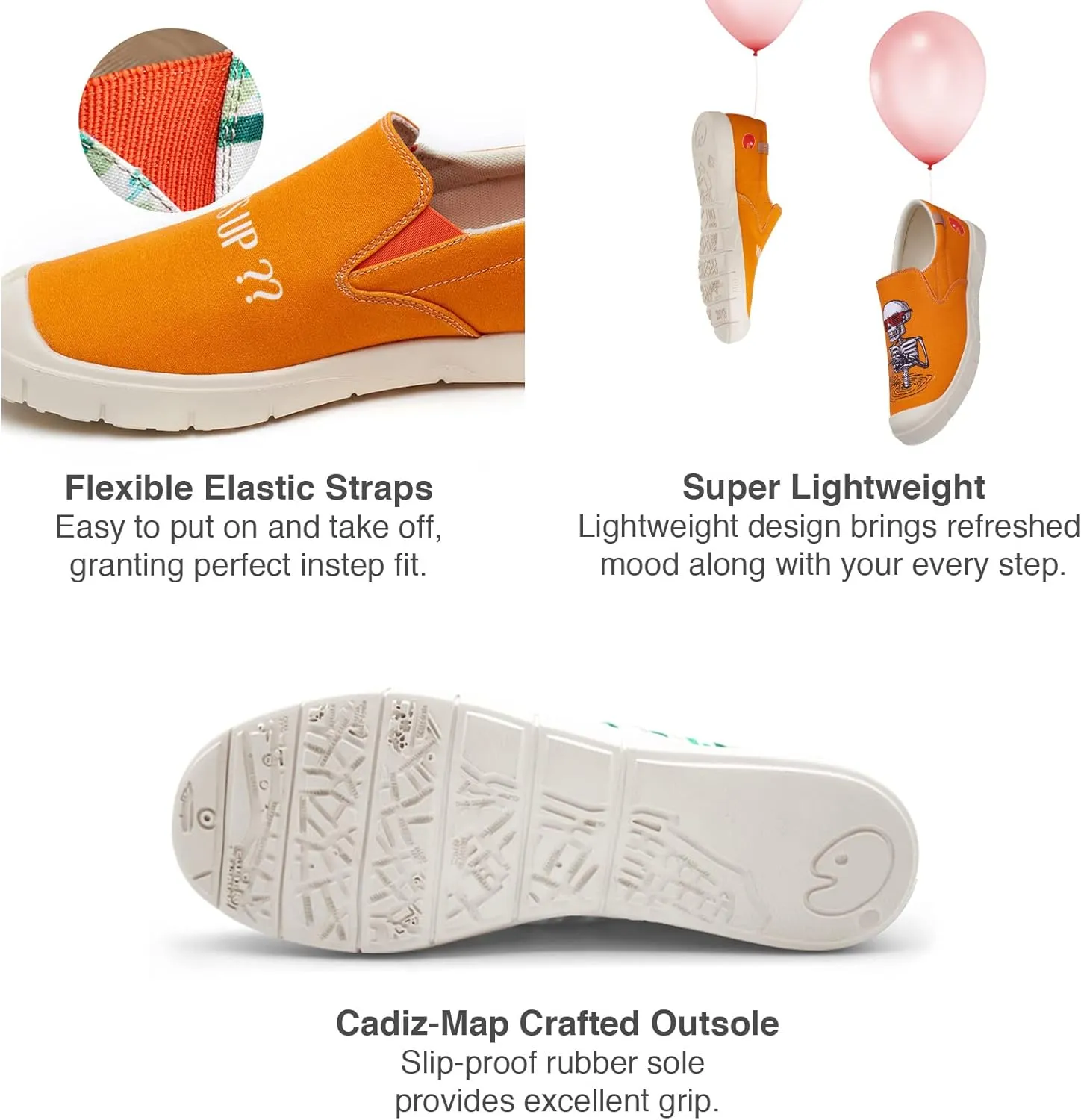 UIN Men's Fashion Sneakers Lightweight Walking Casual Slip Ons Comfortable Canvas Art Painted Travel Shoes Cadiz