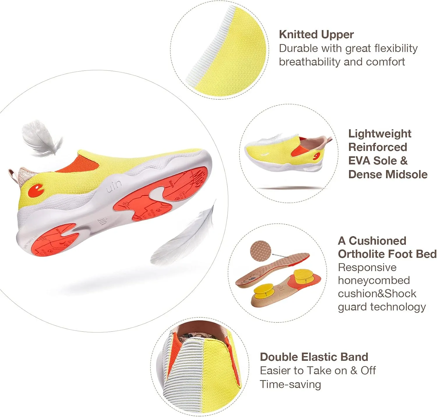 UIN Women's Fashion Sneakers Lightweight Walking Casual Slip Ons Comfortable Art Painted Athletic Travel Shoes