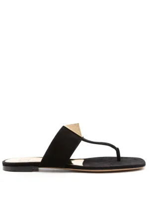 Valentino Garavani One Stud Flat Thong Sandals
