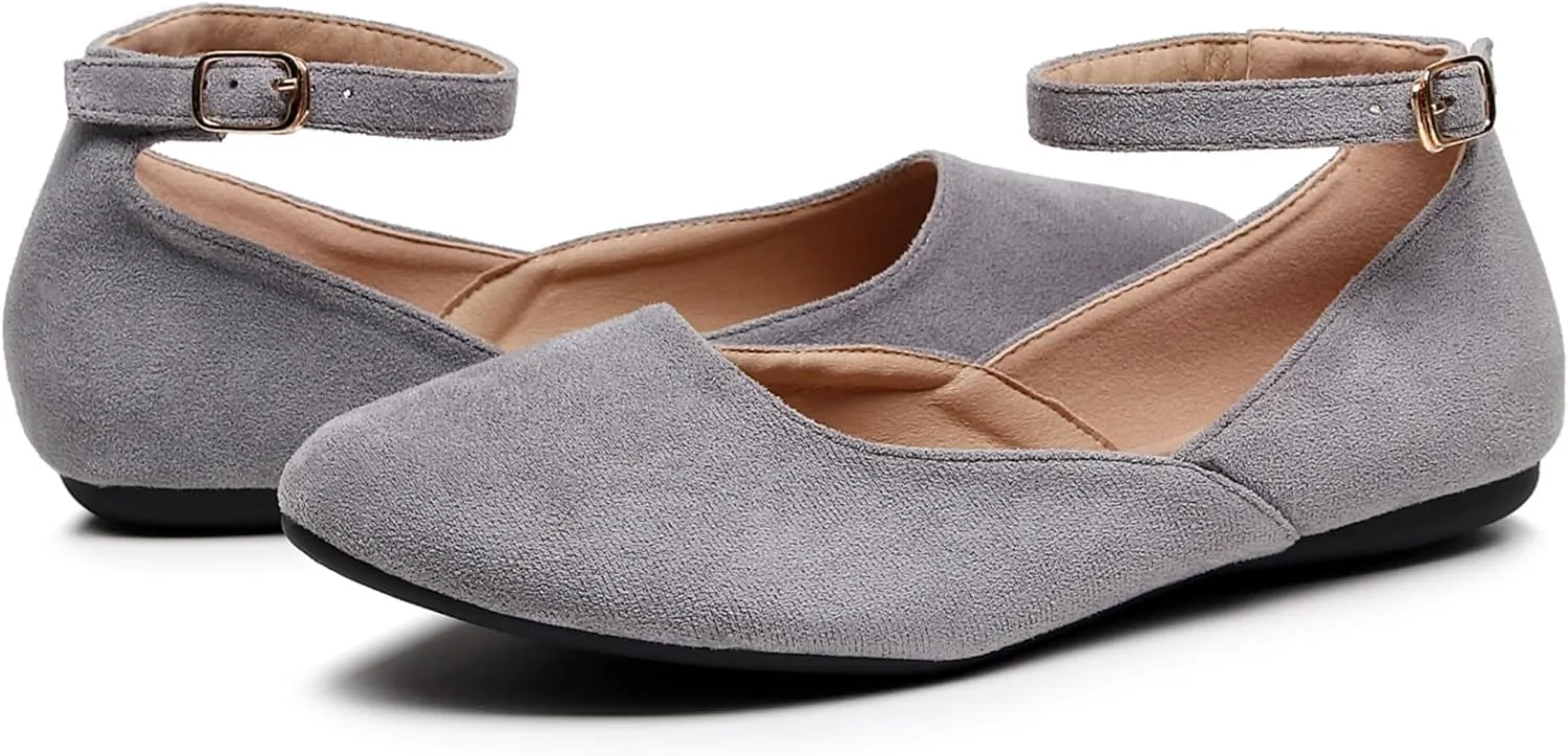 VenusCelia Women's Serenity Strap Flats Shoe