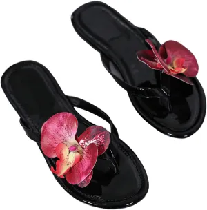 Verdusa Women's Flower Thong Sandals Flip Flops Summer Beach Slides