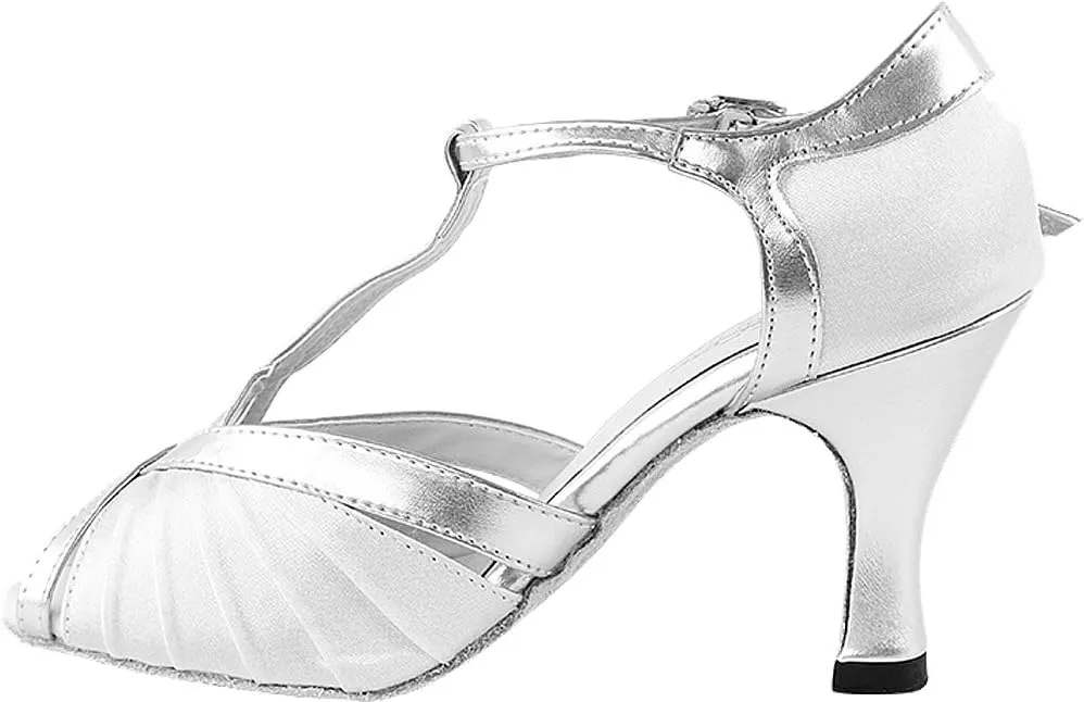 Very Fine Women's Ballroom Dance Shoes Tango Wedding Salsa Shoes 2707EBB Comfortable Dance Shoes 2.5" [Bundle of 5]