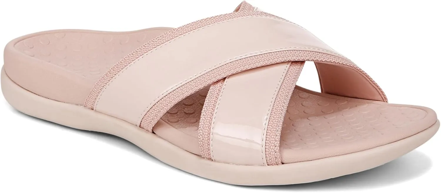 Vionic Merced Women's Cross Strap Slide Orthotic Sandals