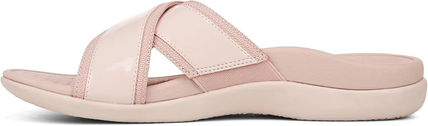 Vionic Merced Women's Cross Strap Slide Orthotic Sandals
