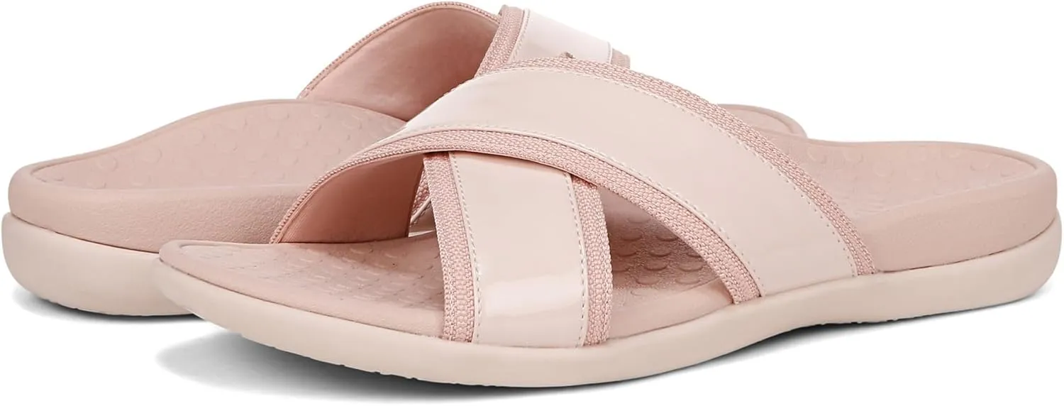 Vionic Merced Women's Cross Strap Slide Orthotic Sandals