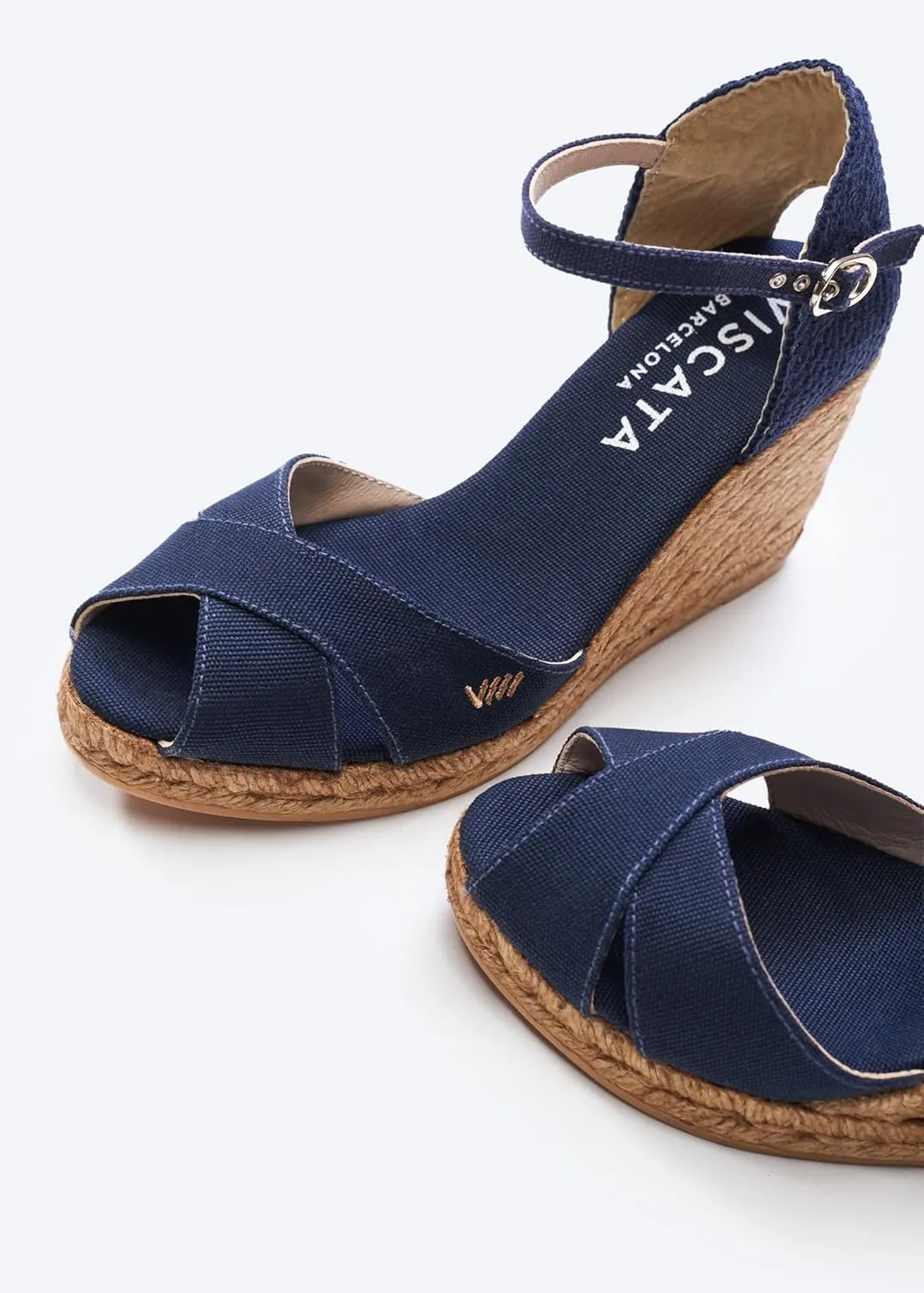 VISCATA Aiguablava Canvas Wedges with Ankle Strap