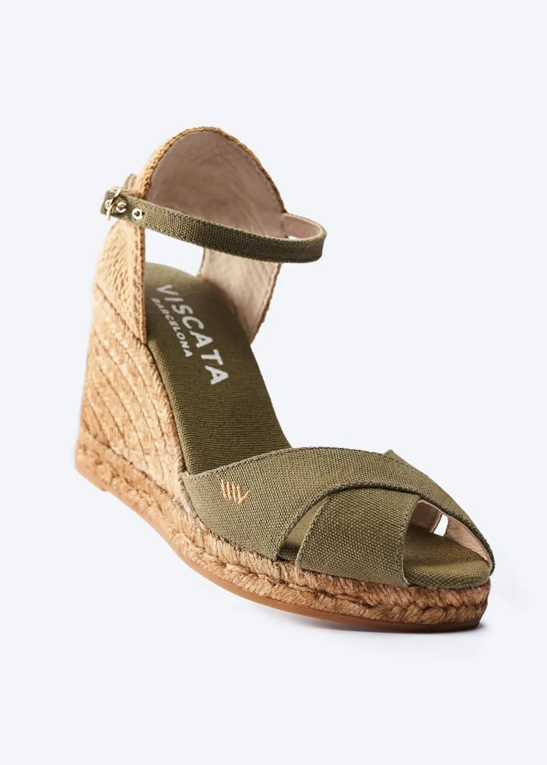 VISCATA Aiguablava Canvas Wedges with Ankle Strap