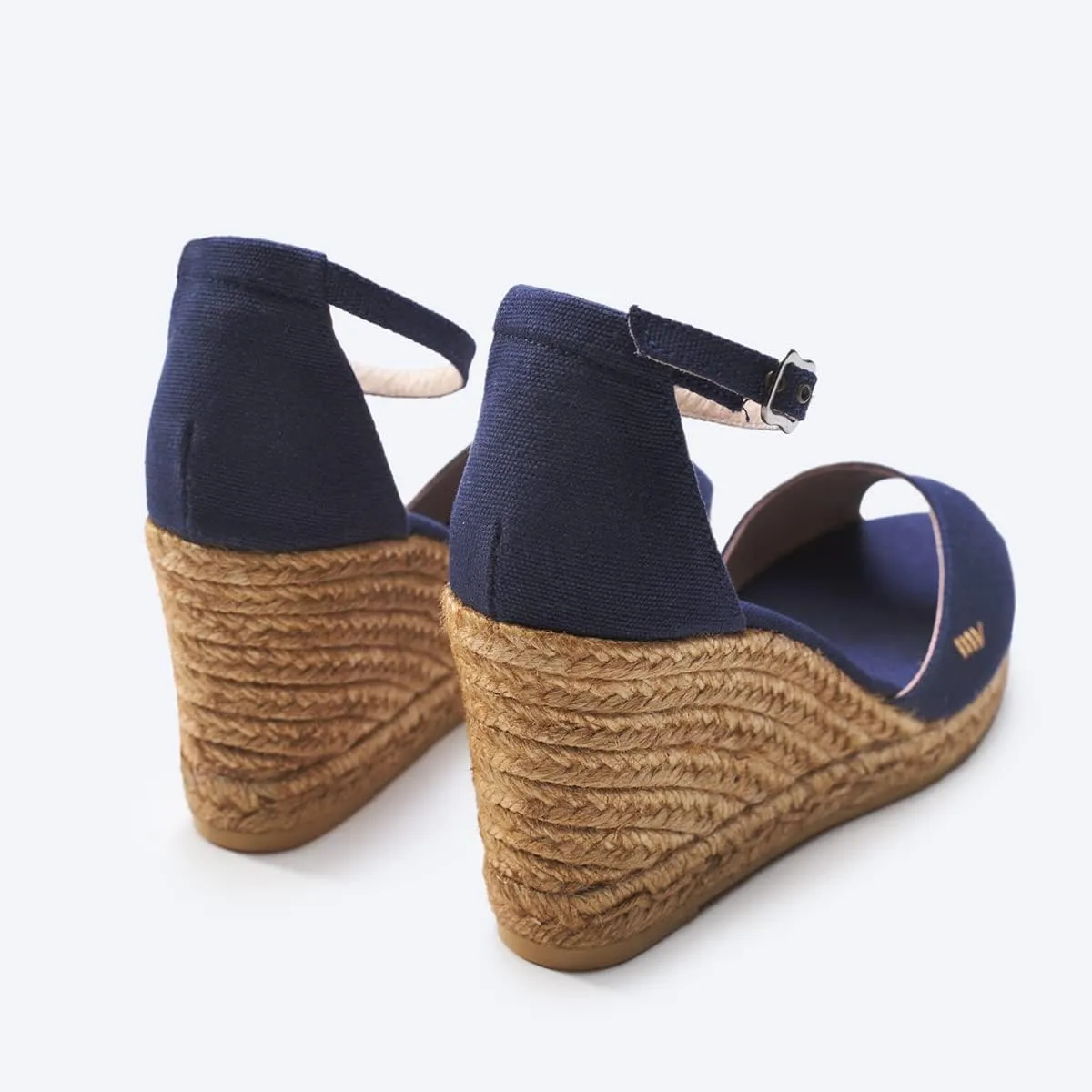 Viscata Aiguafreda Espadrille Canvas Wedges Spain Handmade 3 ½” Heel Women's Open Toe Sandals with Breathable Organic Cotton Canvas and 100% Natural Jute Midsole for all Occasions: Casual, Work, Party