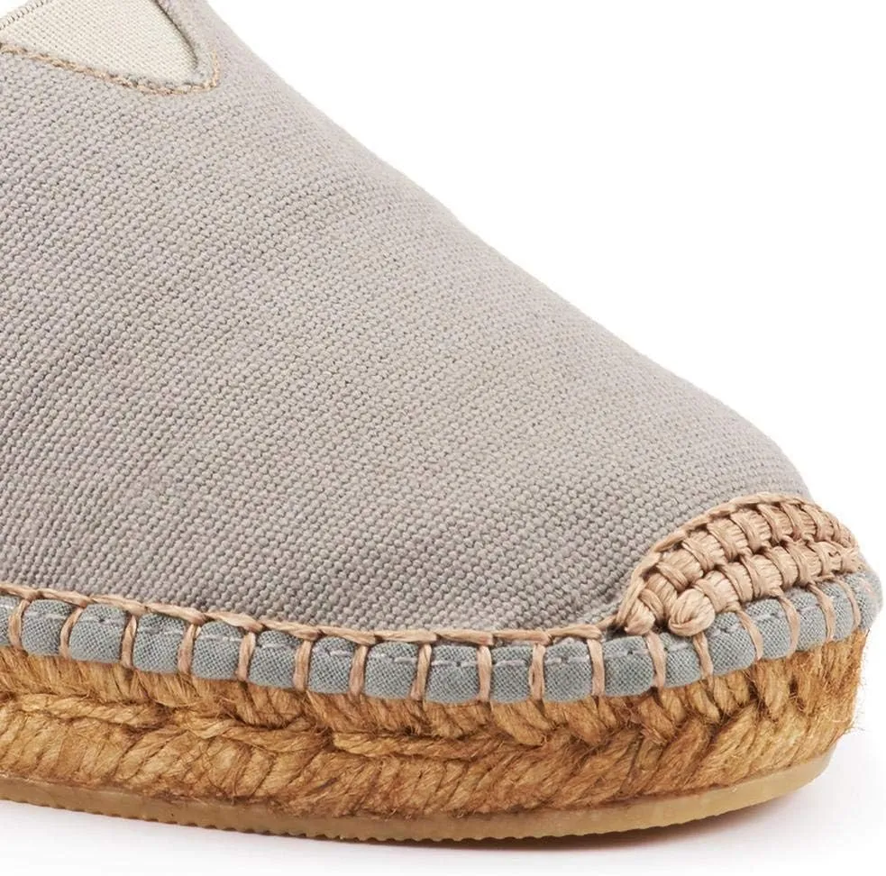 VISCATA Barceloneta Espadrille Canvas Women's Flat Slip On Shoes Handmade in Spain Fashionable Organic Cotton Canvas Lightweight Material with 100% Natural Jute Midsole for All Casual Occasions