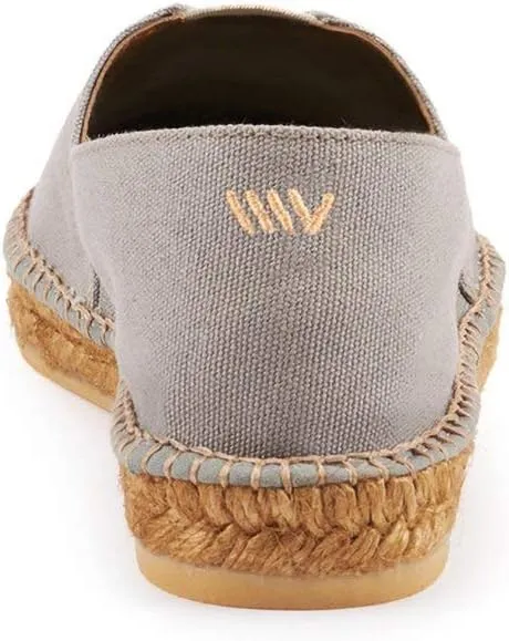 VISCATA Barceloneta Espadrille Canvas Women's Flat Slip On Shoes Handmade in Spain Fashionable Organic Cotton Canvas Lightweight Material with 100% Natural Jute Midsole for All Casual Occasions