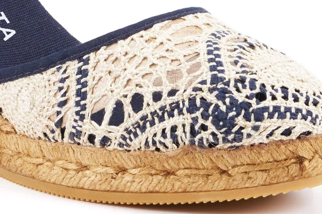 Viscata Sagaro Espadrille Canvas Wedges with Ankle Laces Spain Handmade 2 ½” Heel Women's Sandals with Breathable Organic Cotton Canvas and 100% Natural Jute for all Occasions: Casual, Work, Party
