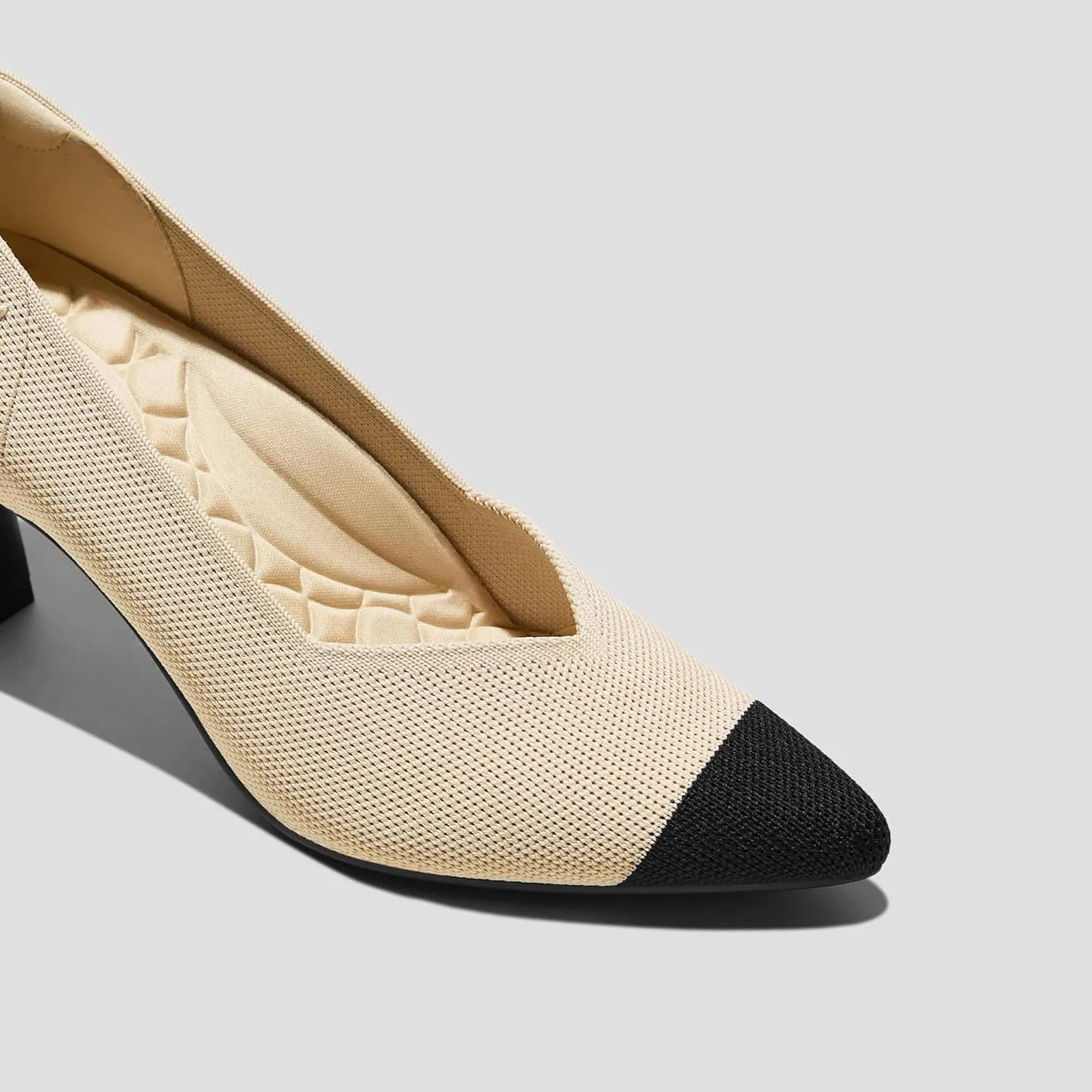 VIVAIA Anna Women's Pumps Mid Heels Pointed Toe Shoes for Women Comfortable Office Work Dress Shoes