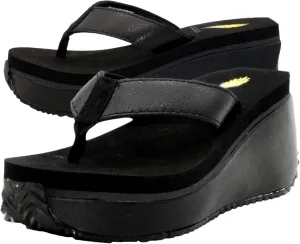 VOLATILE Frappachino Wedge Sandals for Women Featuring Genuine Leather with EVA Insole and Rubber Outsole