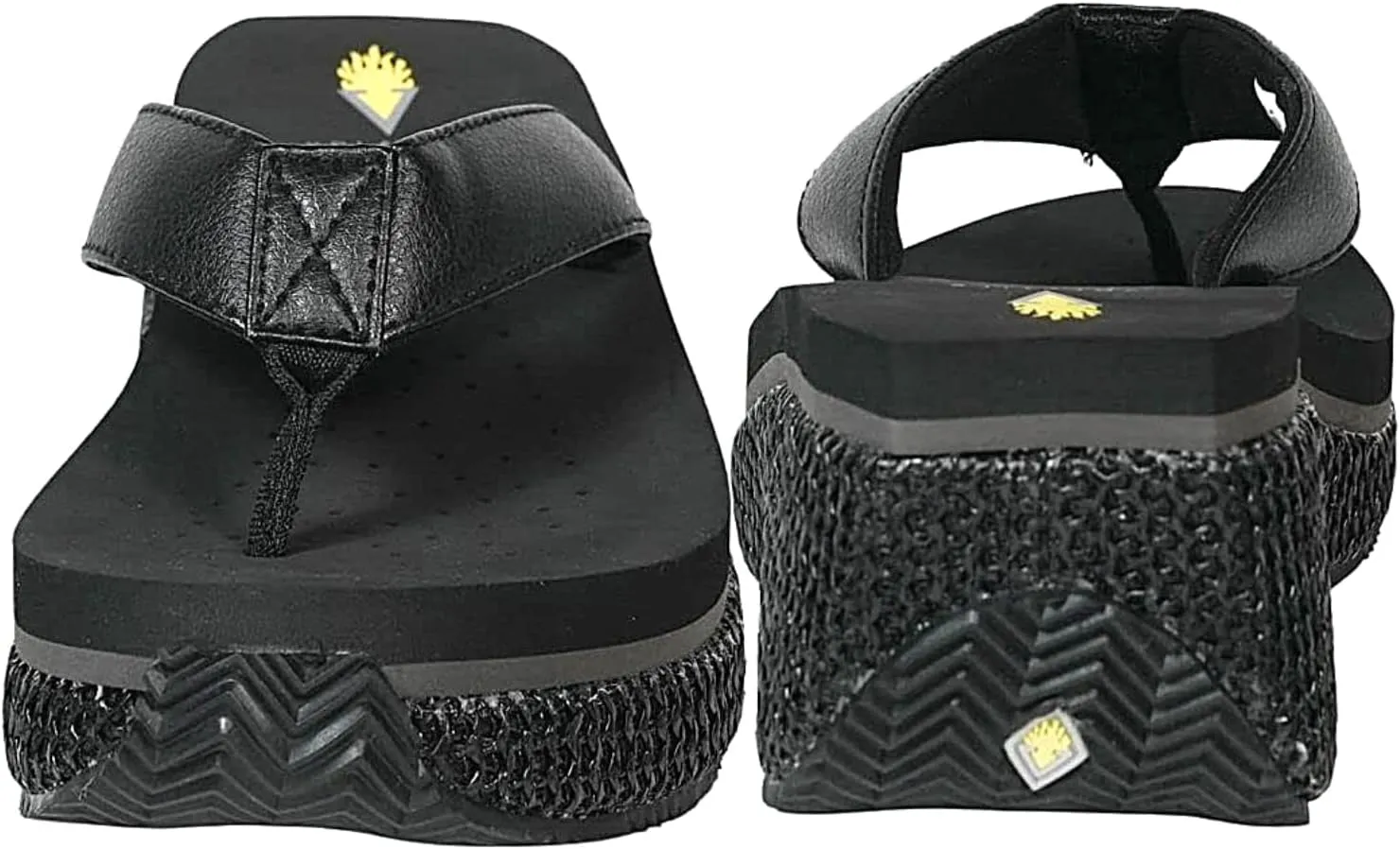 VOLATILE Island Wedge Sandals for Women Featuring Slip-On Thong Platform Style with EVA Insole and Rubber Outsole