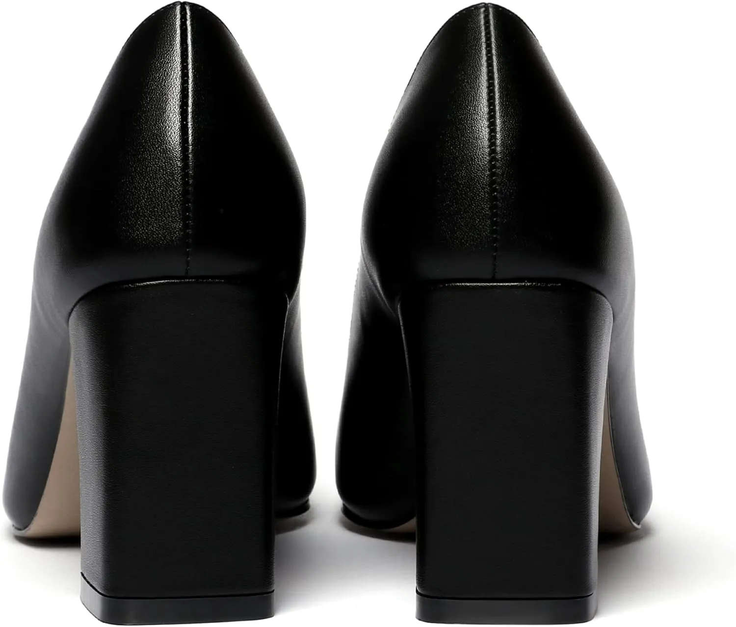 WAYDERNS Women's Matte Slip On Square Toe Block High Heel Pumps Evening Dress Shoes 3 Inch
