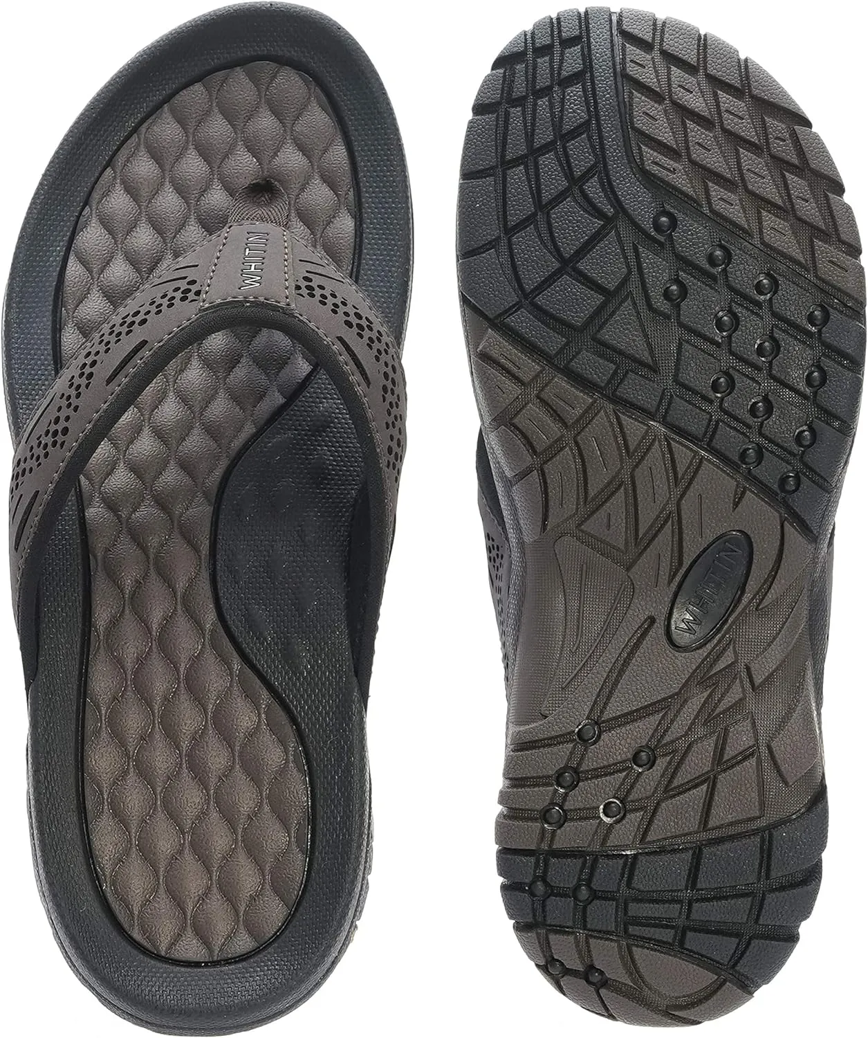 WHITIN Men's Flip Flops | Outdoor Thong Sandals | Arch Support | Slip Resistant