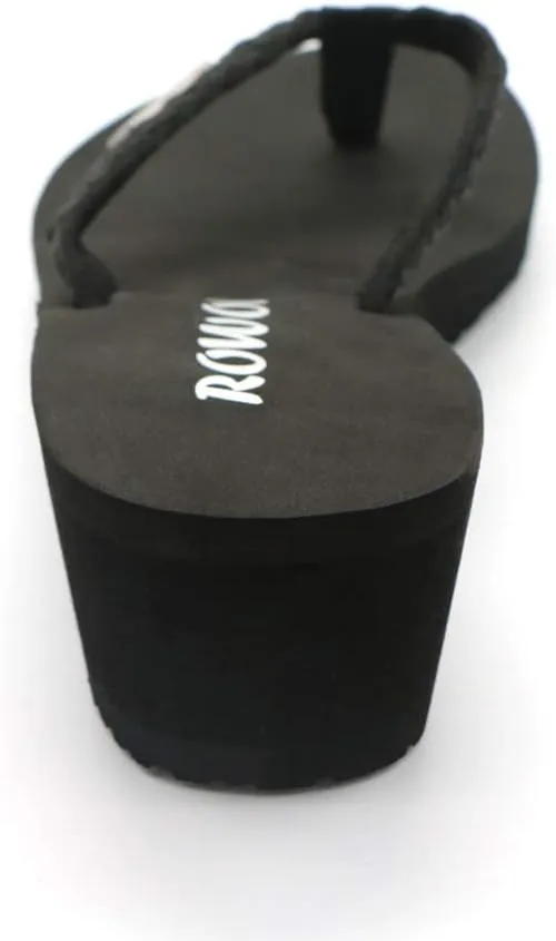 Women Platform Wedge No-Slip Thong Flip Flops High Heels Beach Dressy Sandals