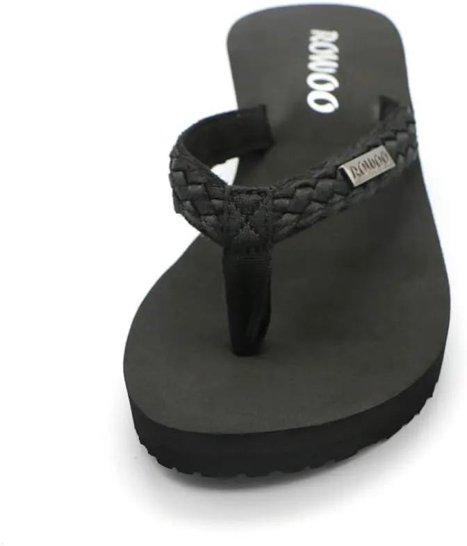 Women Platform Wedge No-Slip Thong Flip Flops High Heels Beach Dressy Sandals