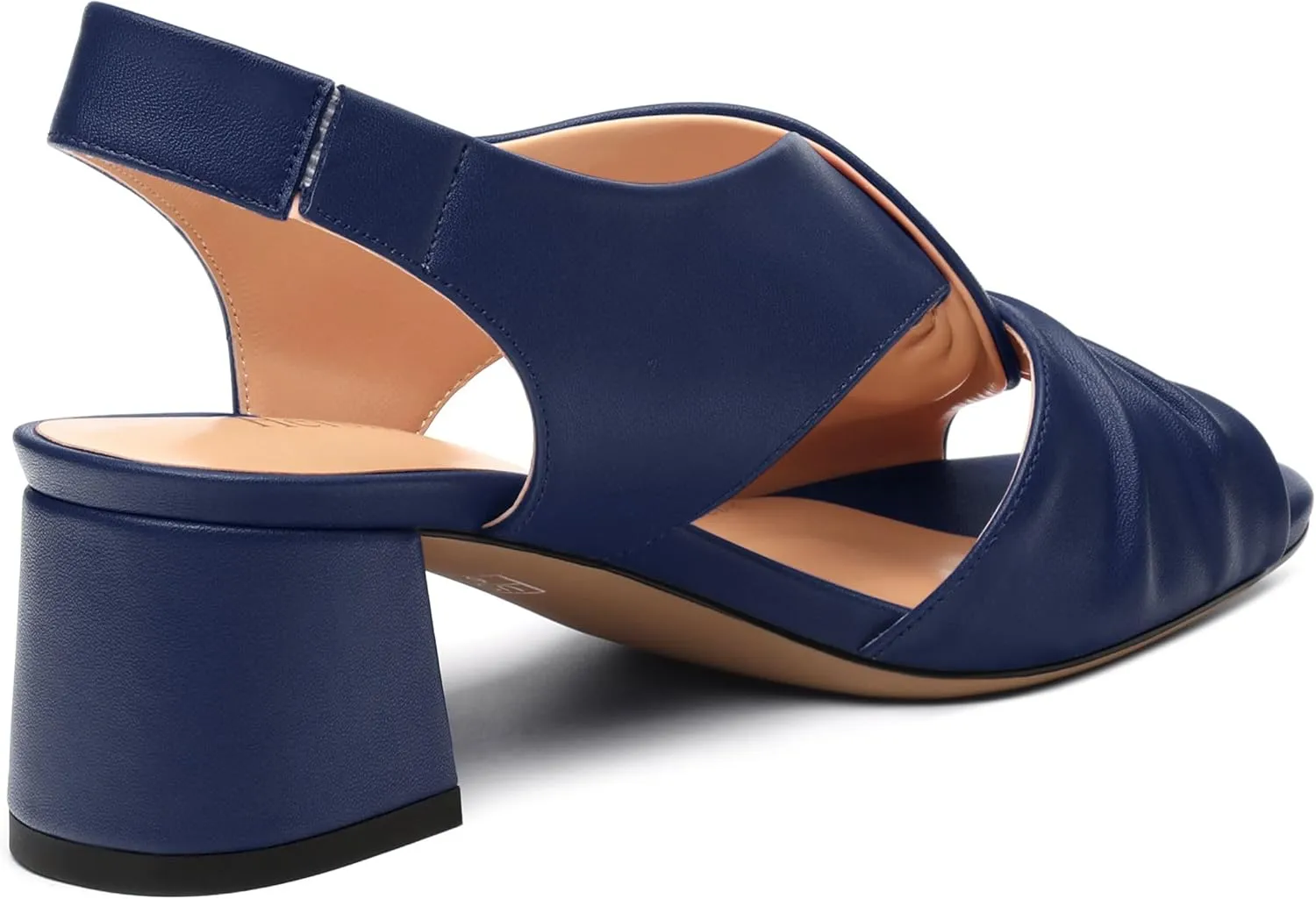 Womens Chunky Block Heels Sandals,Round Open Toe High Heeled Sandals,matte Slip On Ankle Strap Mid Sandals,leisure Dress Party Wedding Shoes 2 In