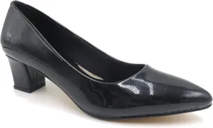 Women’s Chunky Low Block Heels Closed Toe Dress Pumps Shoes