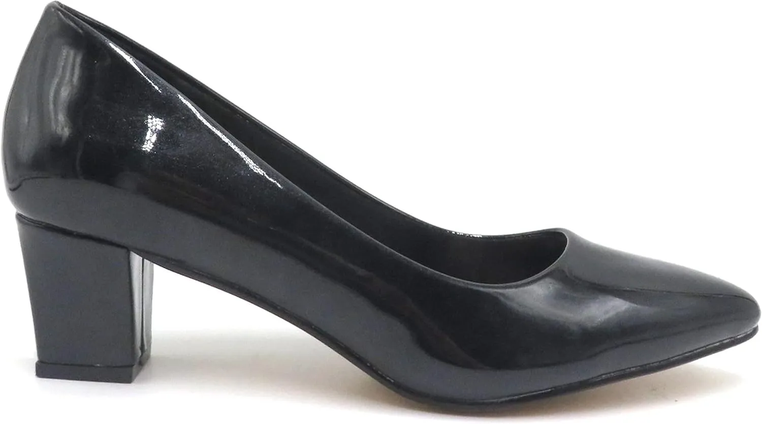 Women’s Chunky Low Block Heels Closed Toe Dress Pumps Shoes